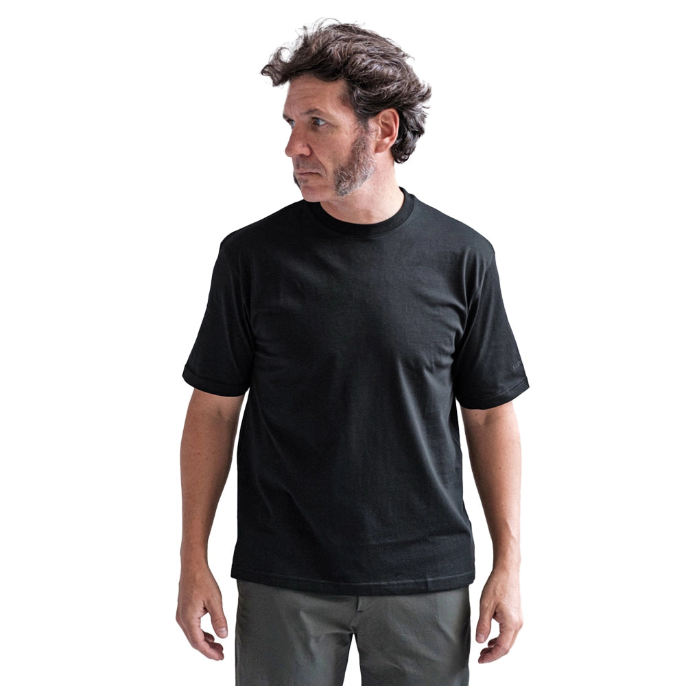 SILENCIOSA Embossed TShirt - Black-Casual Shirt-