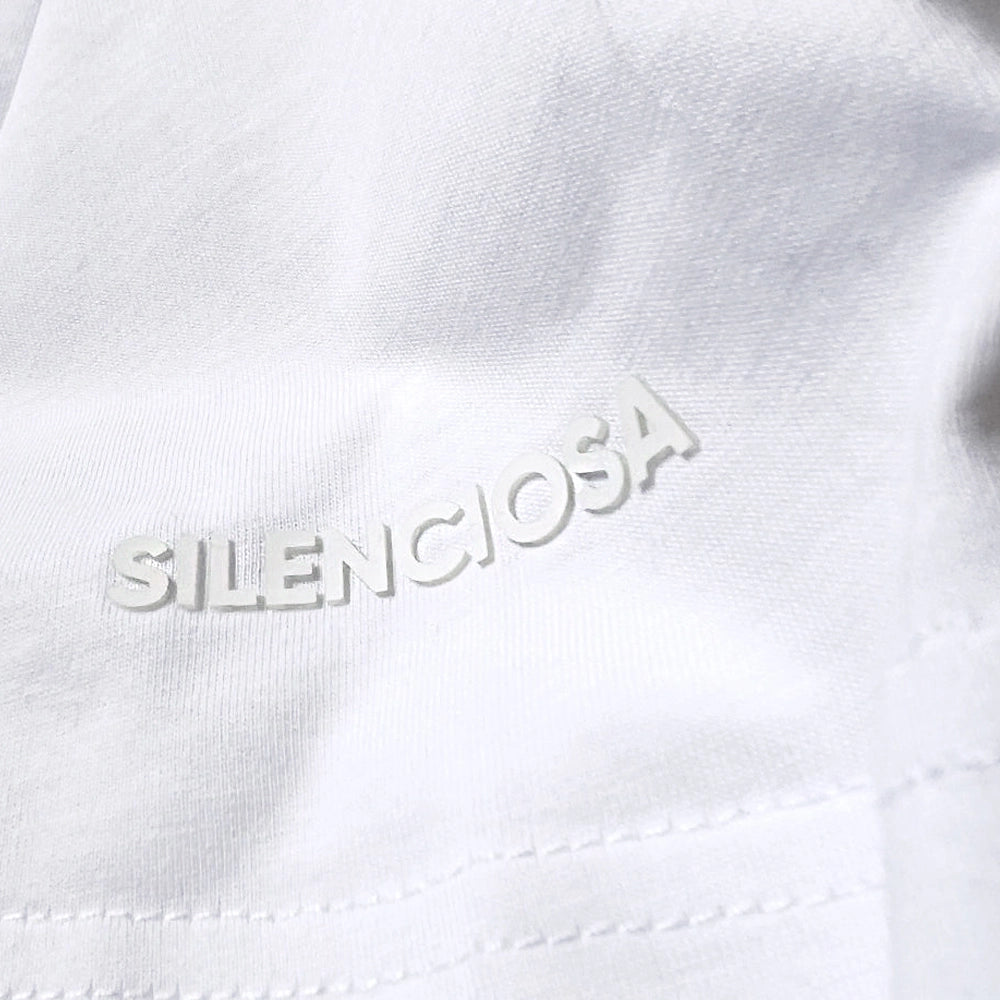 SILENCIOSA Embossed TShirt - White-Casual Shirt-