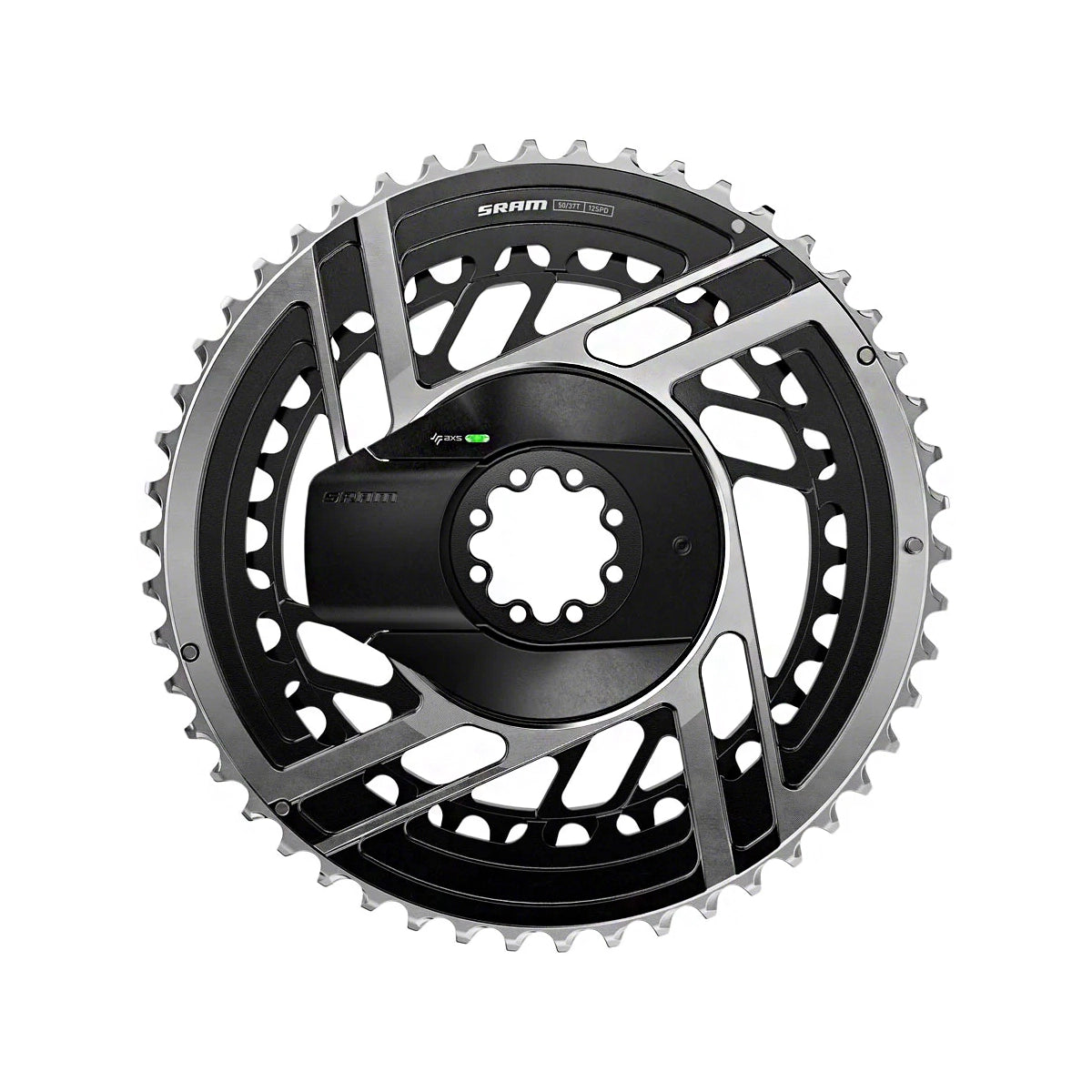 SRAM RED E1 AXS 2x Power Meter Chainring Kit Direct Mount - Black/Silver-Chainrings-