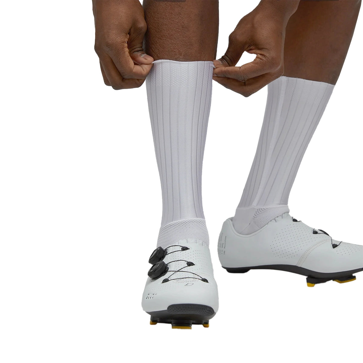 NDLSS Aero Cycling Socks - White-Cycling Socks-28389449