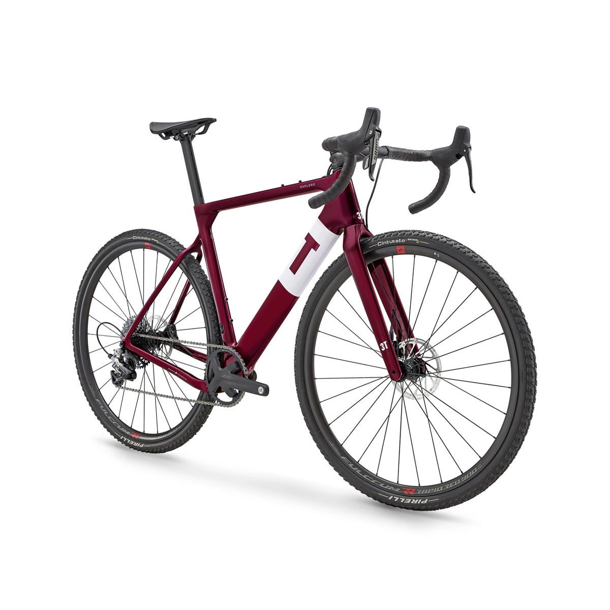 3T Exploro Primo Rival 1x11 Complete Bike Gravel Sram Rival - Cherry-Complete Gravel Bikes-