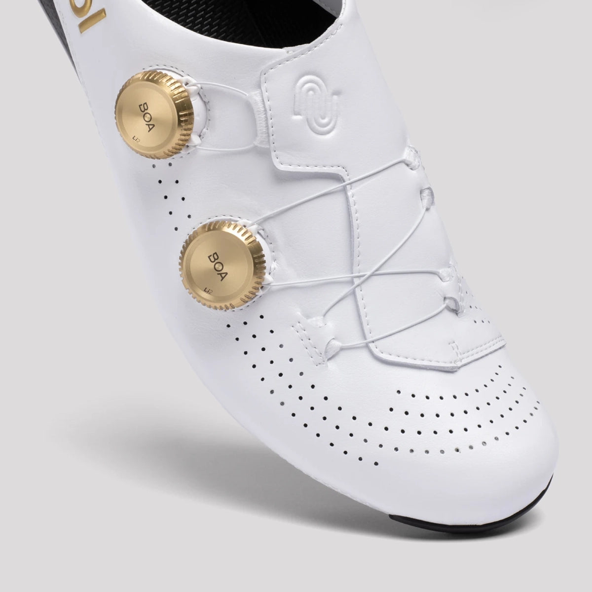 NIMBL Exceed Ultimate Glide - White/Gold-Road Cycling Shoes-