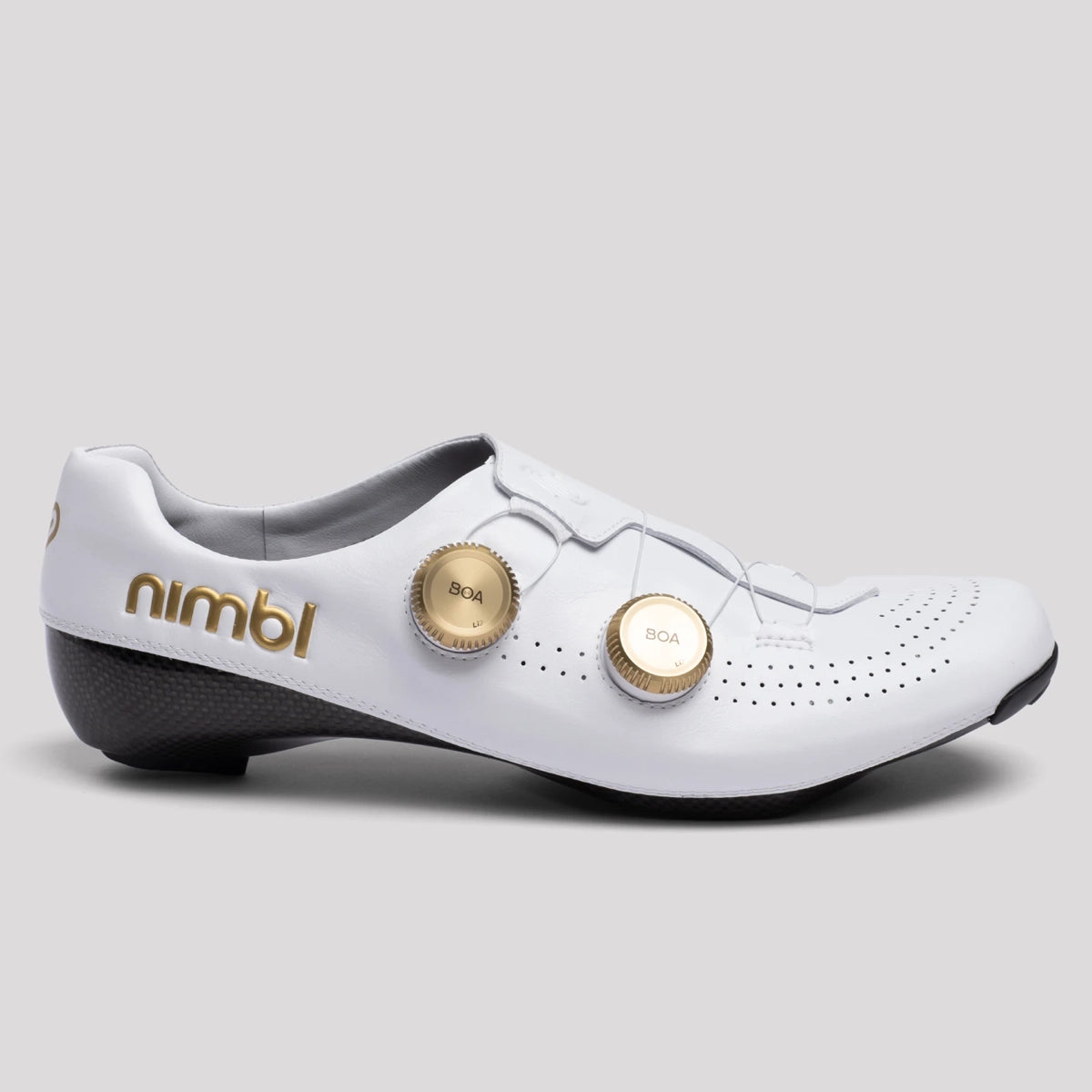 NIMBL Exceed Ultimate Glide - White/Gold-Road Cycling Shoes-