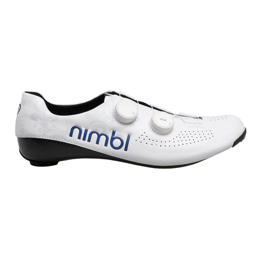 NIMBL Road Cycling Shoes Exceed Ultimate Fleur de Lis - White
