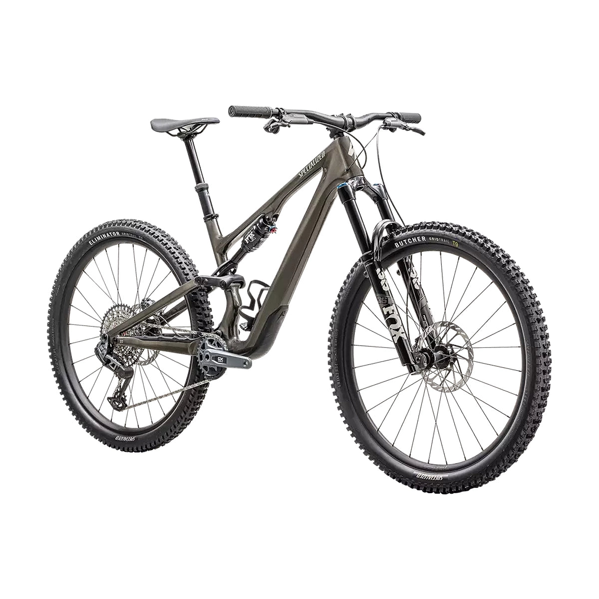 SPECIALIZED STUMPJUMPER 15 Expert 2025 Mountain Bike - Satin Electric Green / Gloss Gunmetal / White Mountains