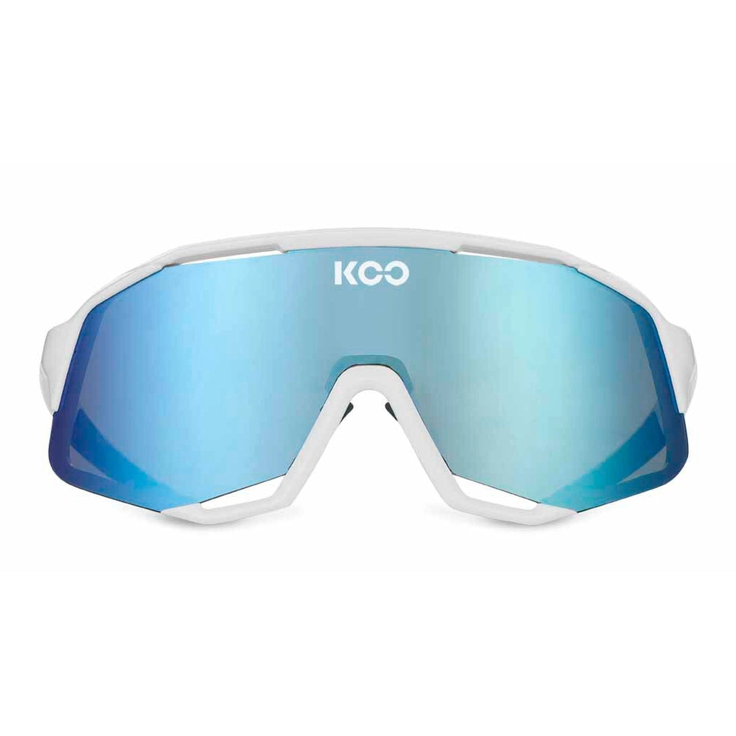 KOO Eyewear Demos Turquoise Mirror - White/Turquoise