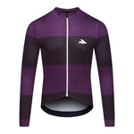 CAFE DU CYCLISTE Constance Midweight Long Sleeve Jersey - Black/Quetsche