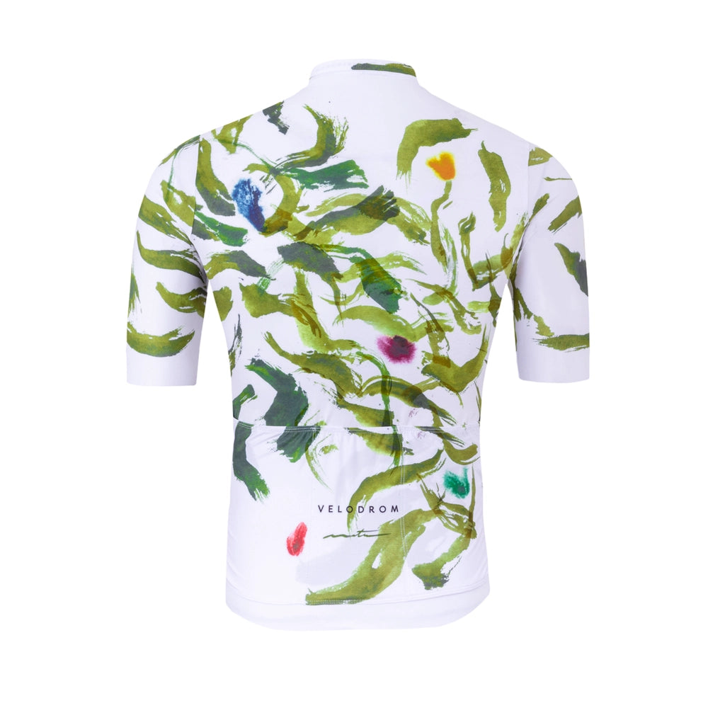 VELODROM VCC Temps de Flors Jersey - White/Green 2023-Jerseys-