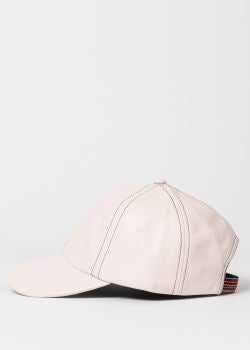 PAUL SMITH Leather Cap - White-Caps-5063184069992