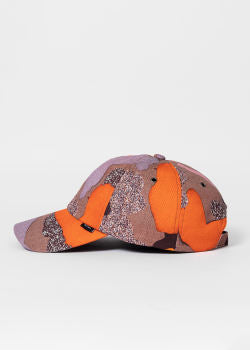 PAUL SMITH Rug Print Cotton Cap - Orange-Caps-5063184070578