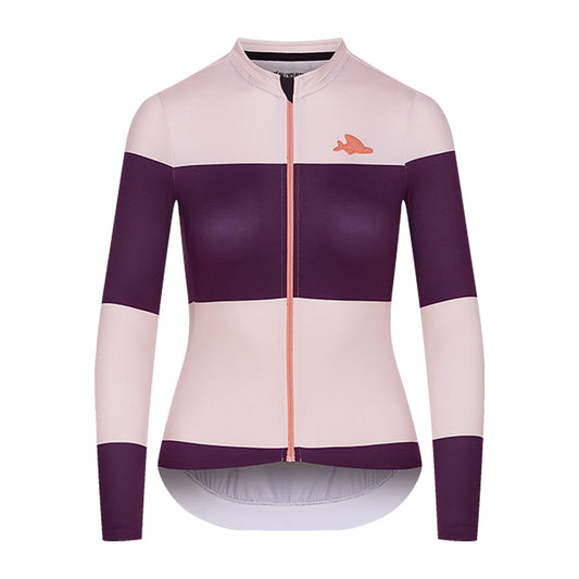 CAFE DU CYCLISTE Constance Chica Midweight Maillot Manga Larga - Quetsche Rosa