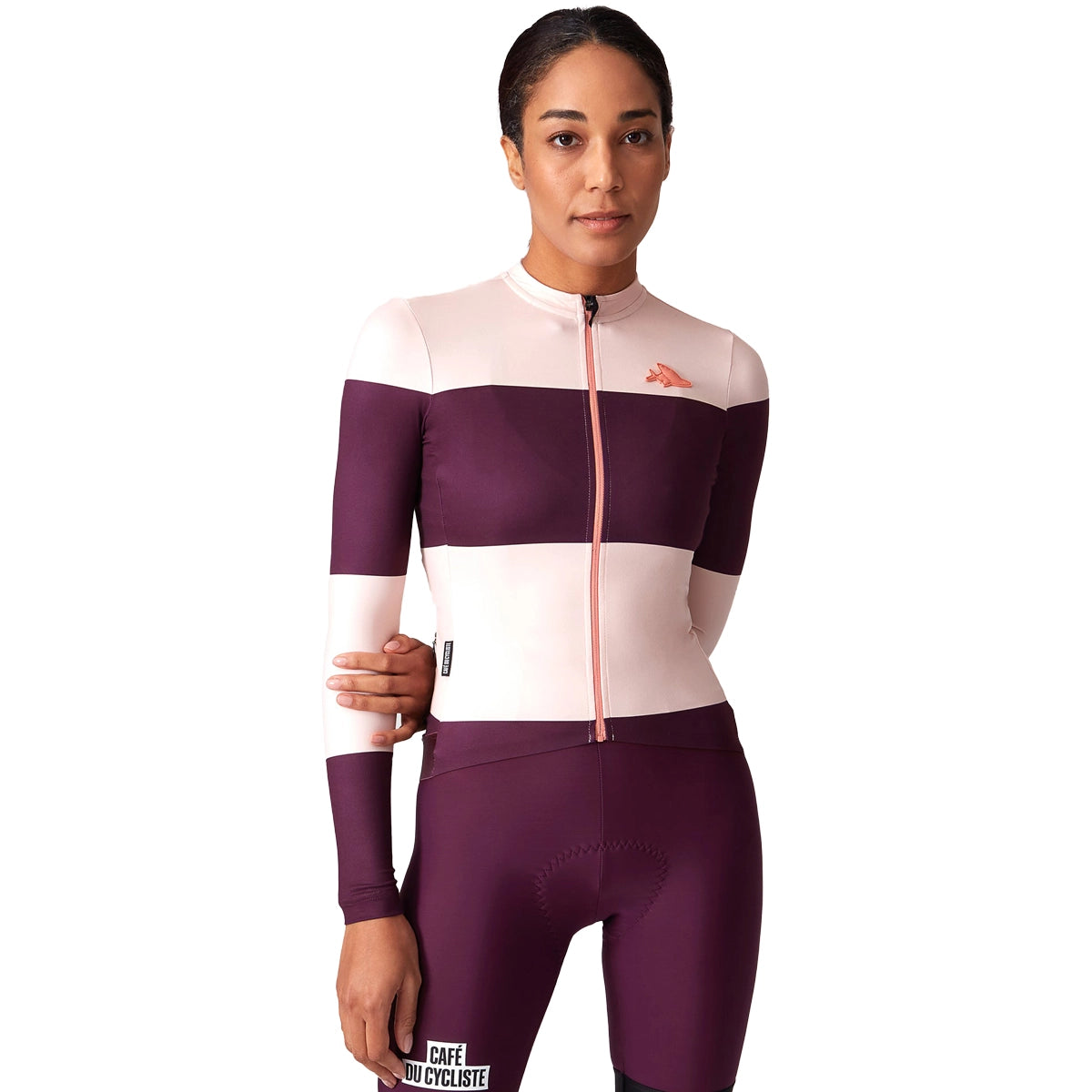 CAFE DU CYCLISTE Constance Women Midweight Long Sleeve Jersey - Quetsche Rosa