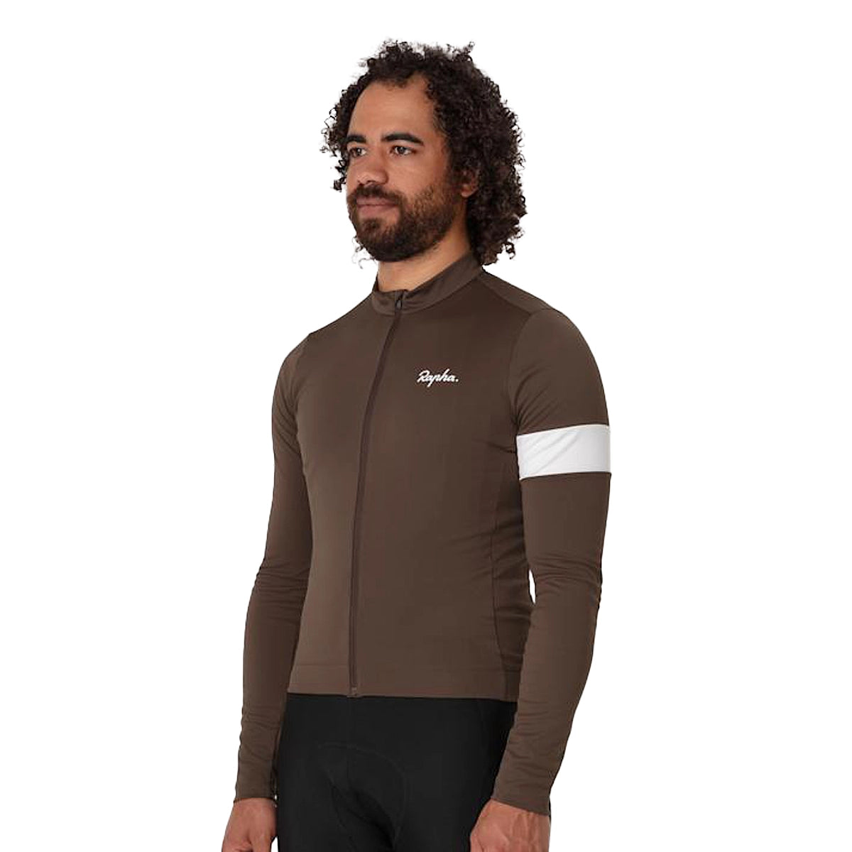 RAPHA Core Thermal Long Sleev Jersey - DCW Deep Coffee/White