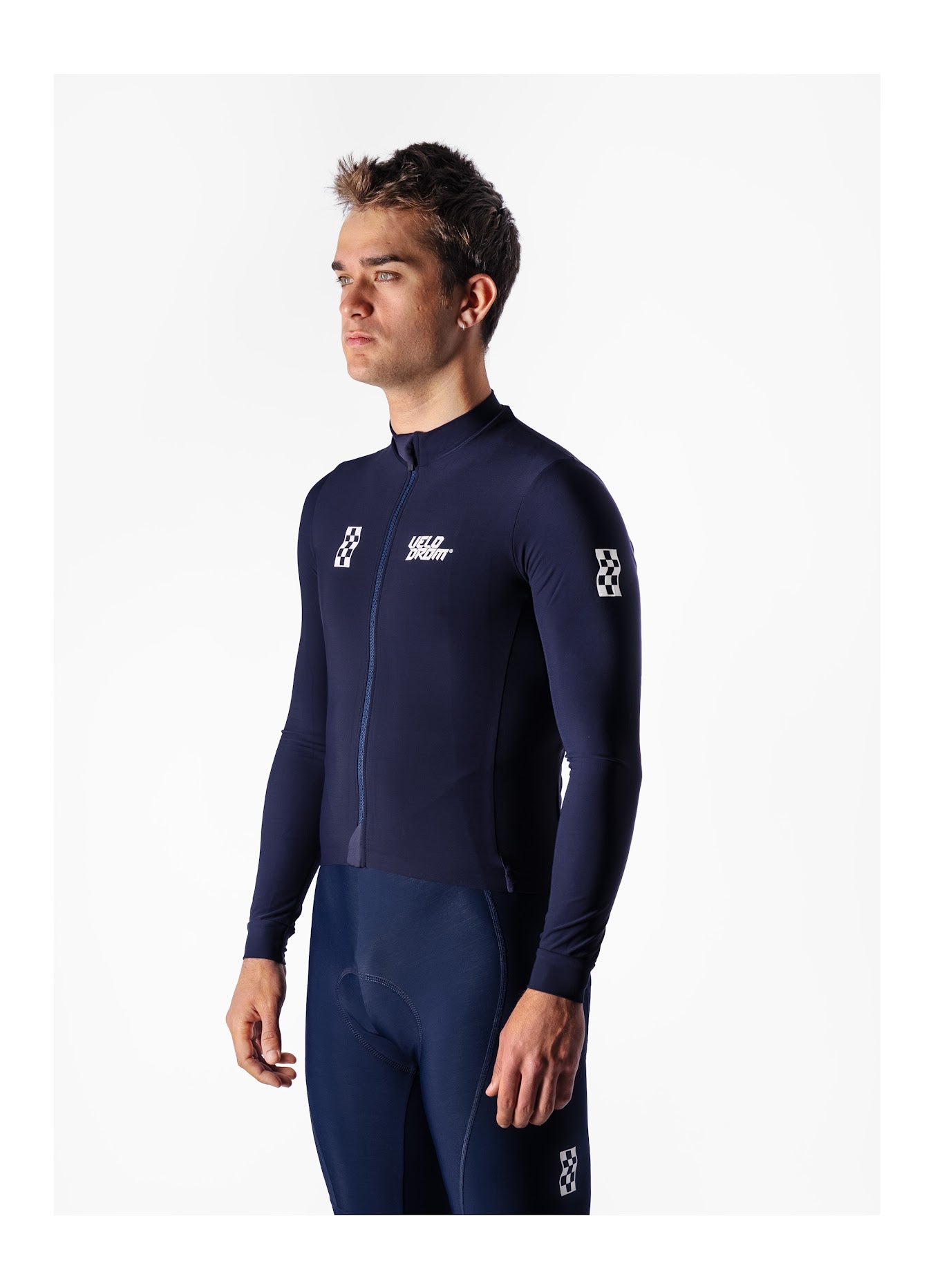 VELODROM RaceDay 2.0 Thermal Long Sleeve Jersey - Navy/White