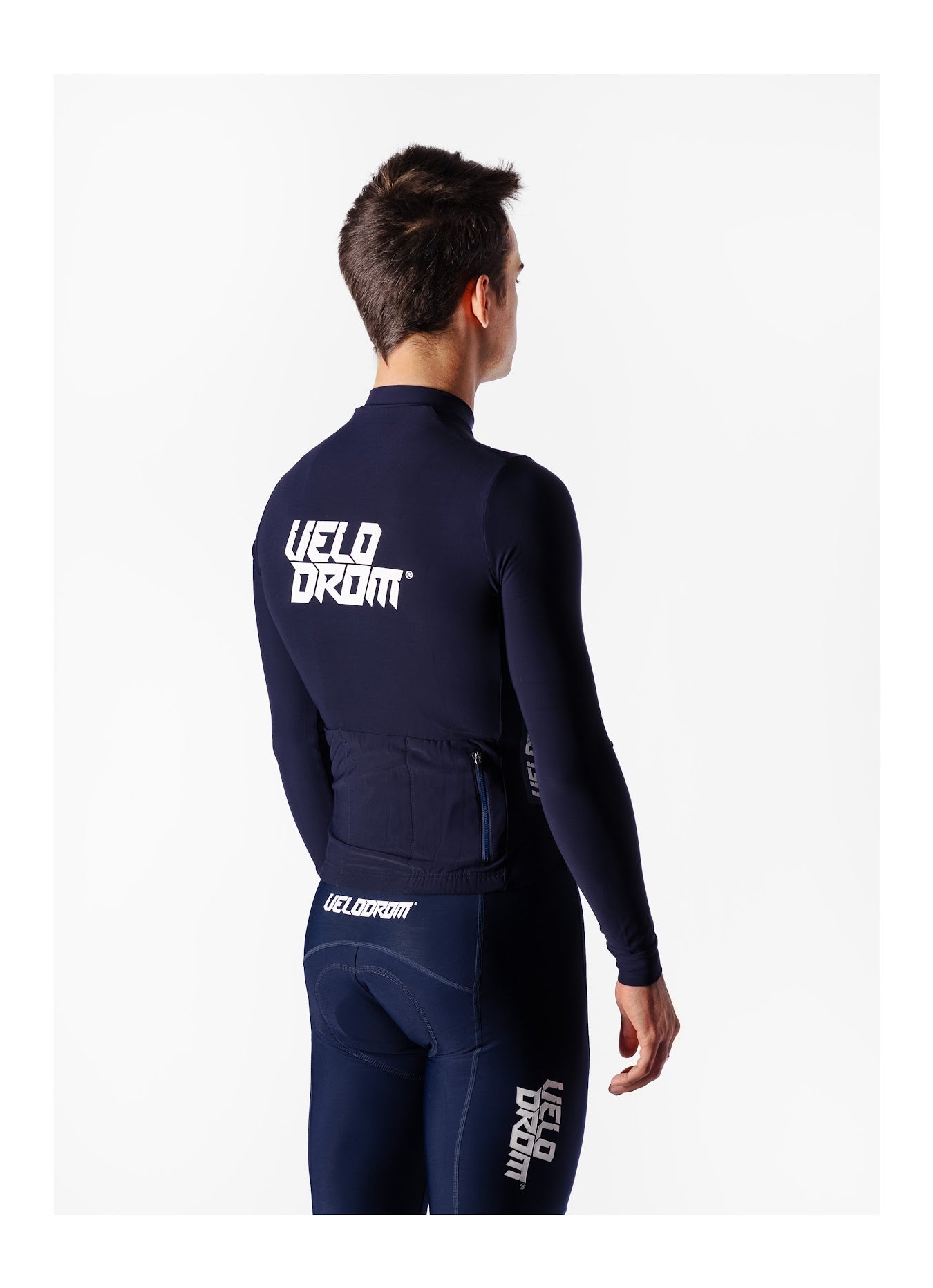 VELODROM RaceDay 2.0 Thermal Long Sleeve Jersey - Navy/White