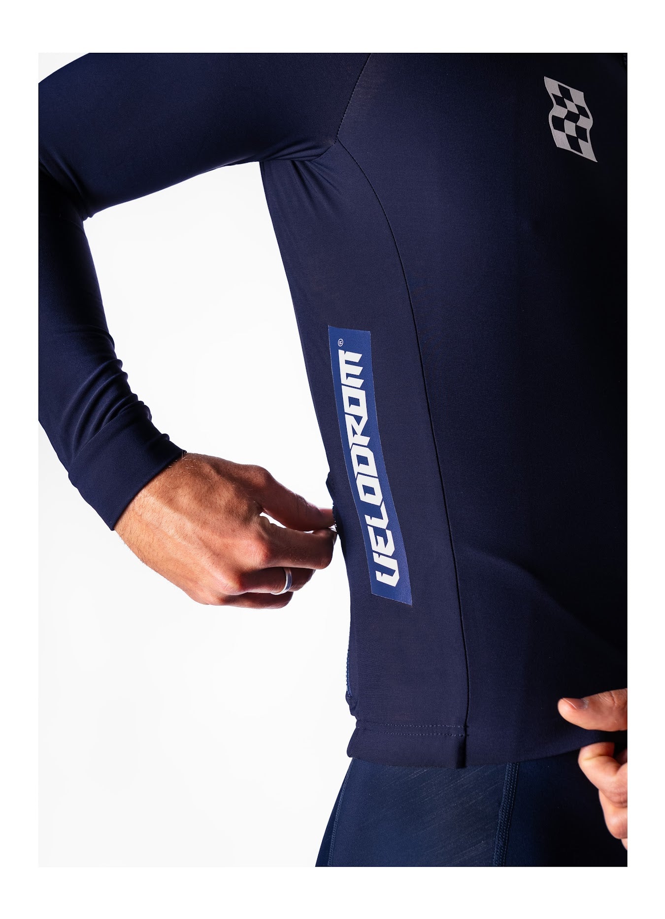 VELODROM RaceDay 2.0 Thermal Long Sleeve Jersey - Navy/White