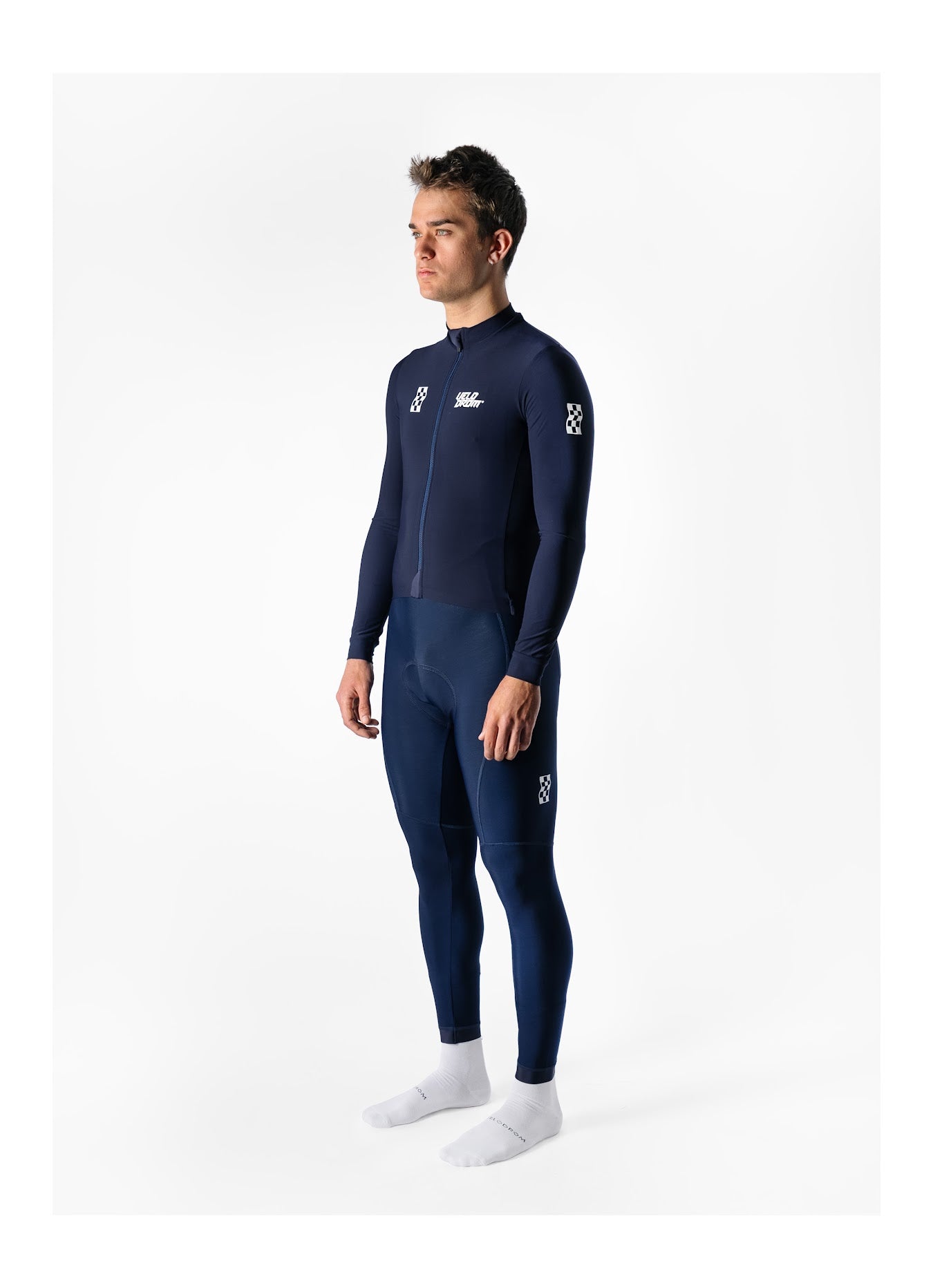 VELODROM RaceDay 2.0 Thermal Long Sleeve Jersey - Navy/White