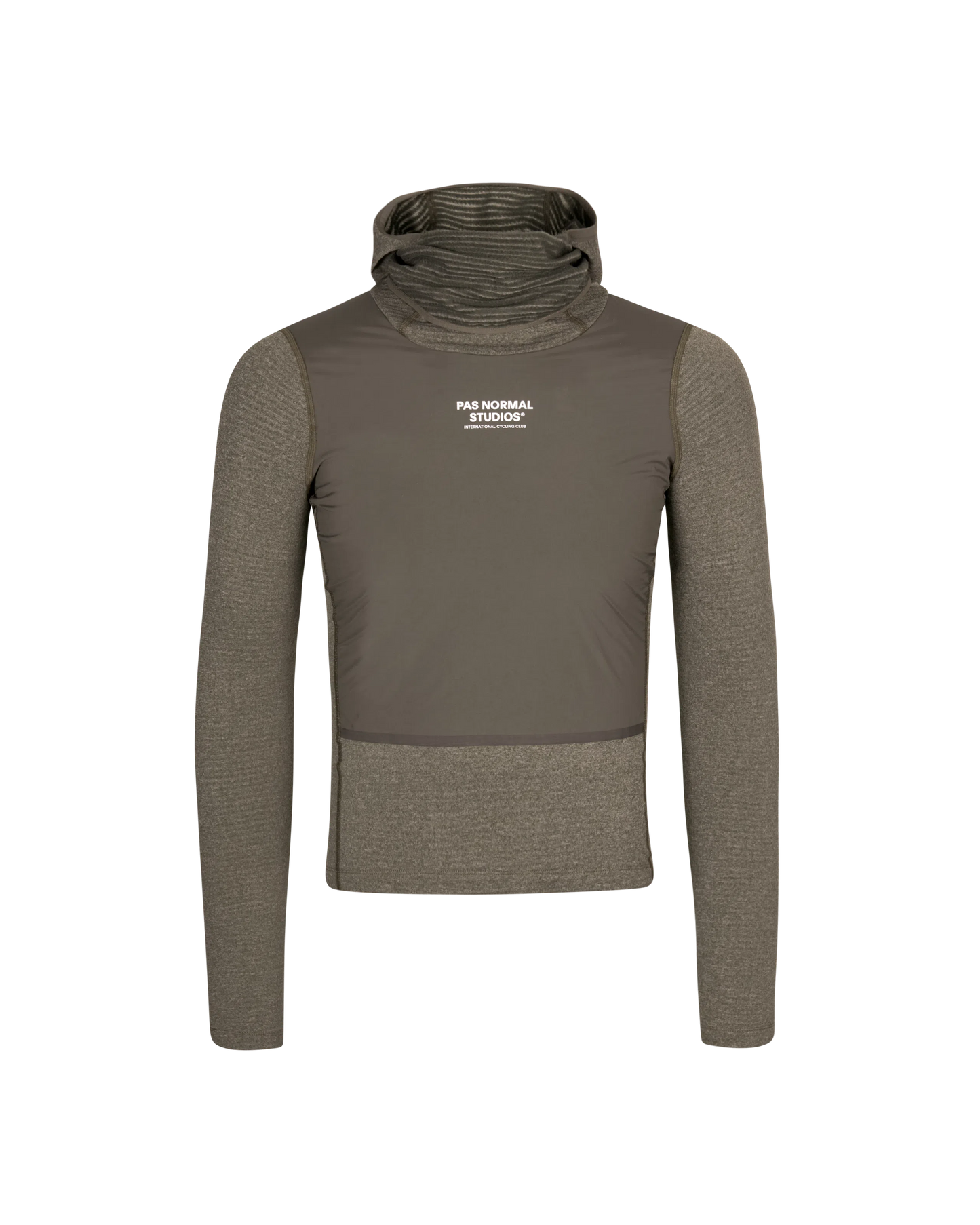 PAS NORMAL STUDIOS Thermal Hooded Windproof Baselayer - Dark Stone