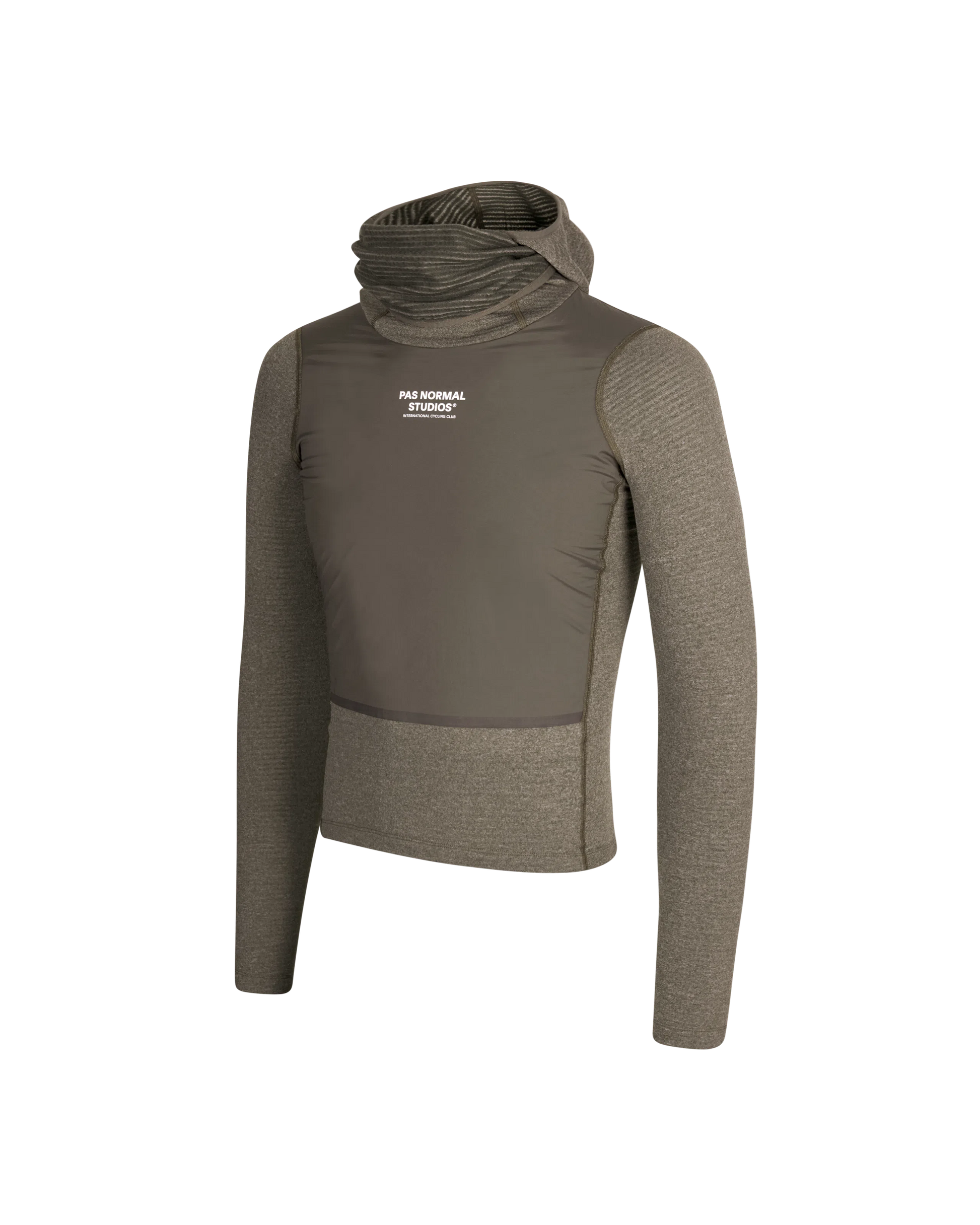 PAS NORMAL STUDIOS Thermal Hooded Windproof Baselayer - Dark Stone