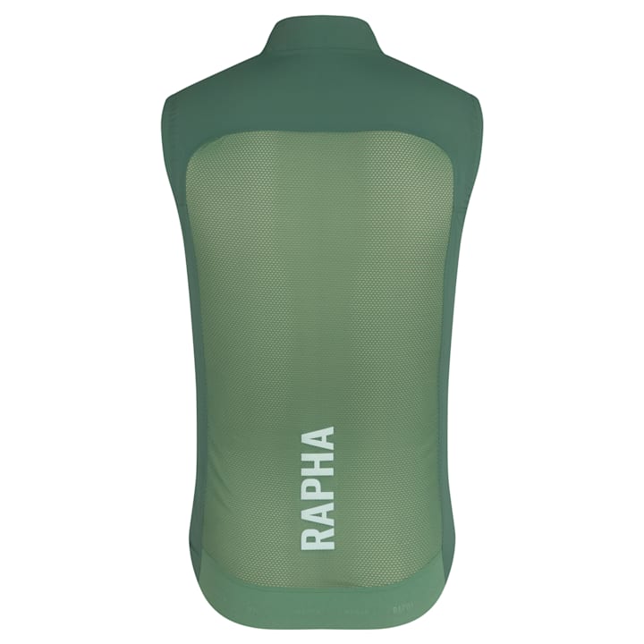 RAPHA Pro Team Lightweight Gilet AW2023 - MSG Dark Green/Pale Green-Velodrom