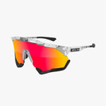 SCICON AEROSHADE XL CRYSTAL GLOSS Sunglasses - MULTIMIRROR RED LENSES