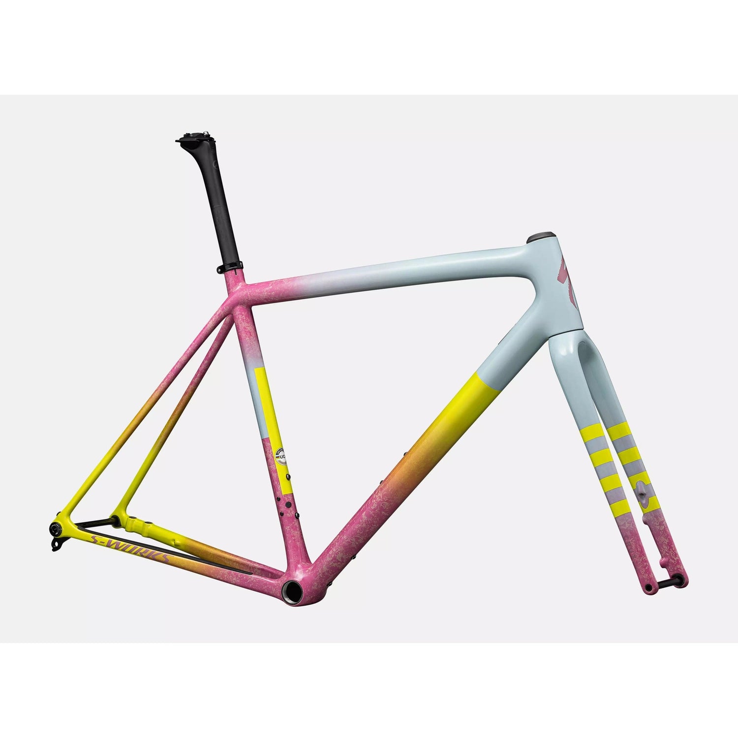 SPECIALIZED S WORKS Crux Gravel Frameset - Gloss Sea Foam/Rebel Pink Dry Impasto/Ion Metallic/Cast Lilac