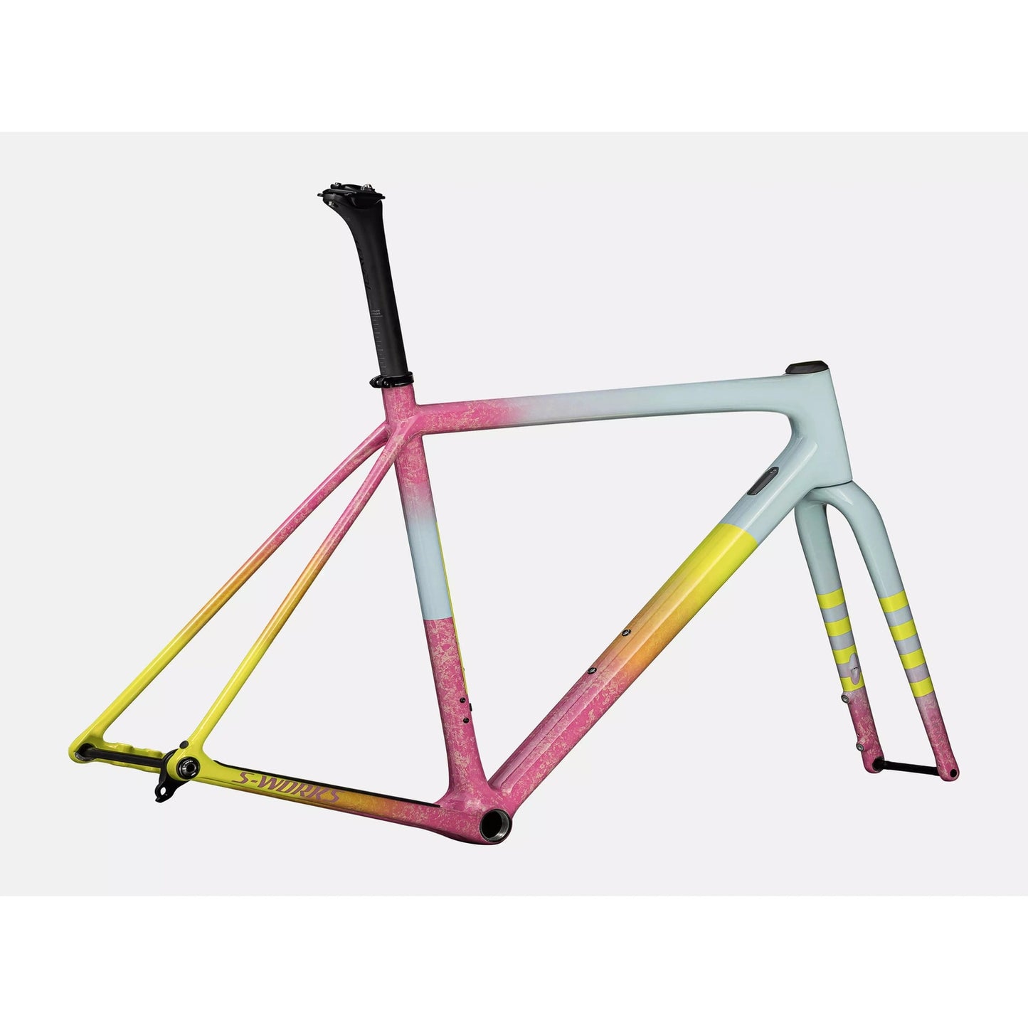 SPECIALIZED S WORKS Crux Gravel Frameset - Gloss Sea Foam/Rebel Pink Dry Impasto/Ion Metallic/Cast Lilac