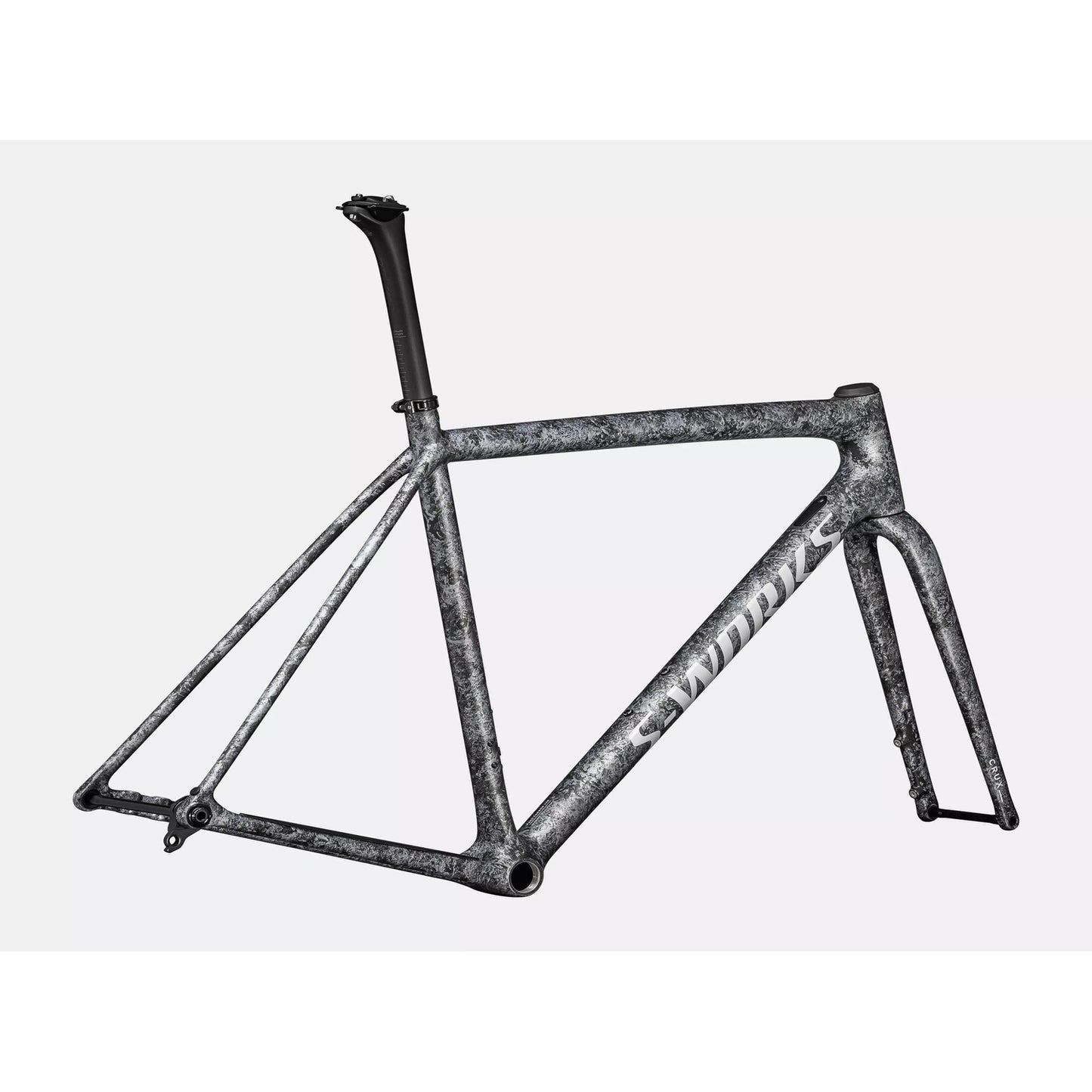 SPECIALIZED S WORKS Crux Gravel Frameset - Satin Carbon/Multi-Color Blurred Impasto/Gloss White Metallic Silver