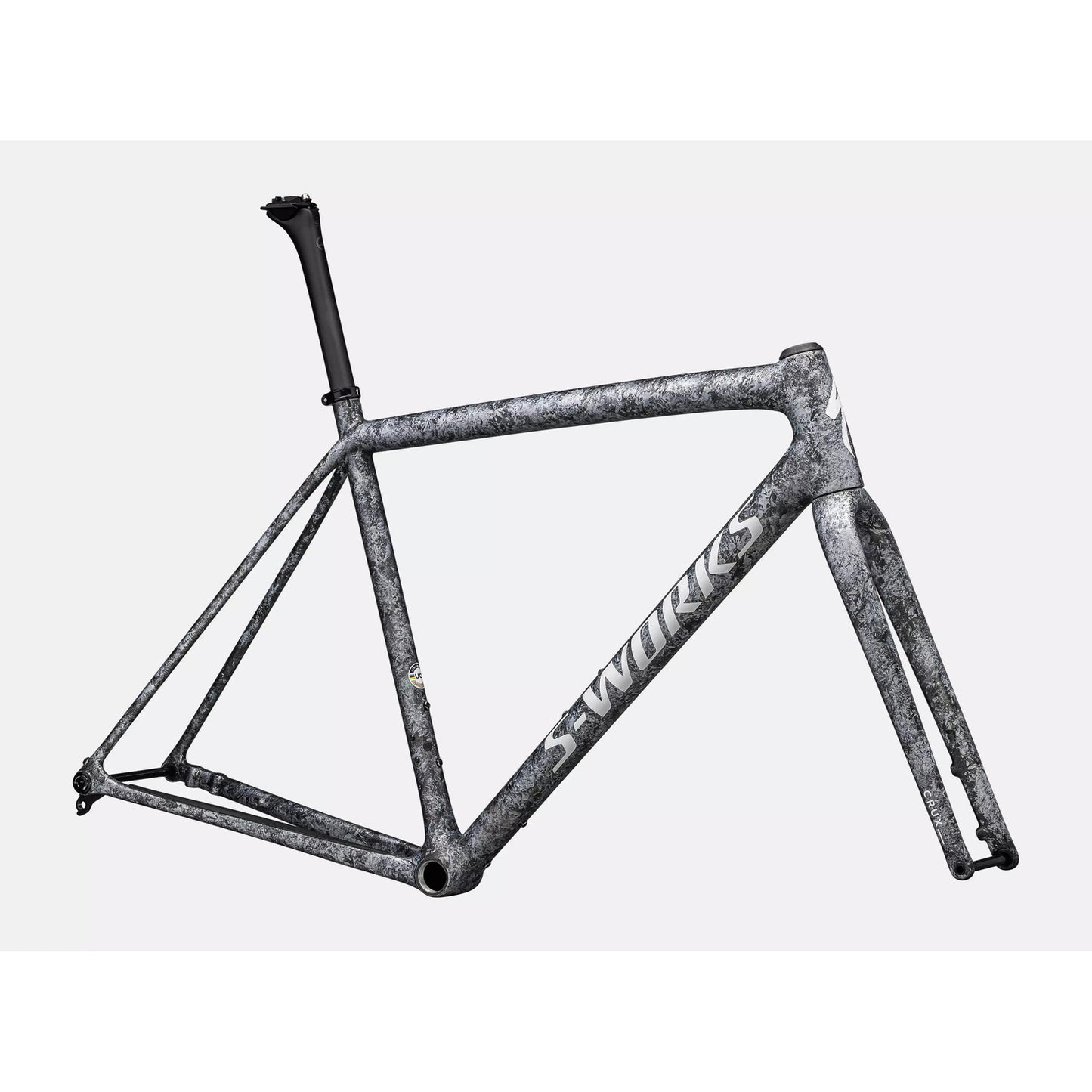 SPECIALIZED S WORKS Crux Gravel Frameset - Satin Carbon/Multi-Color Blurred Impasto/Gloss White Metallic Silver