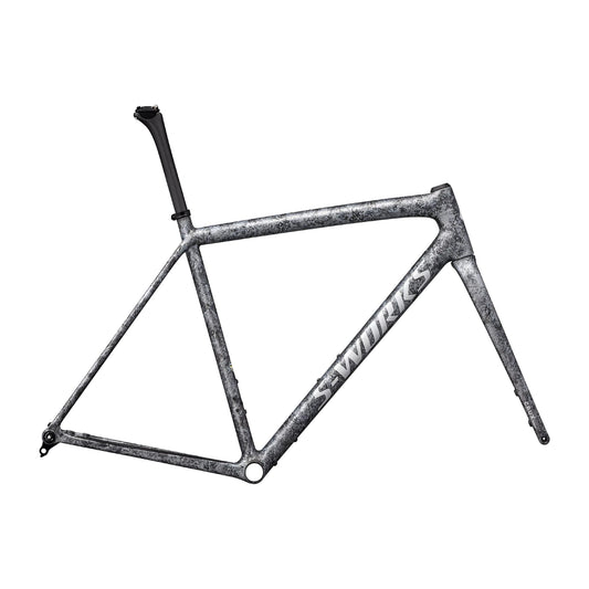 SPECIALIZED S WORKS Crux Gravel Frameset - Satin Carbon/Multi-Color Blurred Impasto/Gloss White Metallic Silver