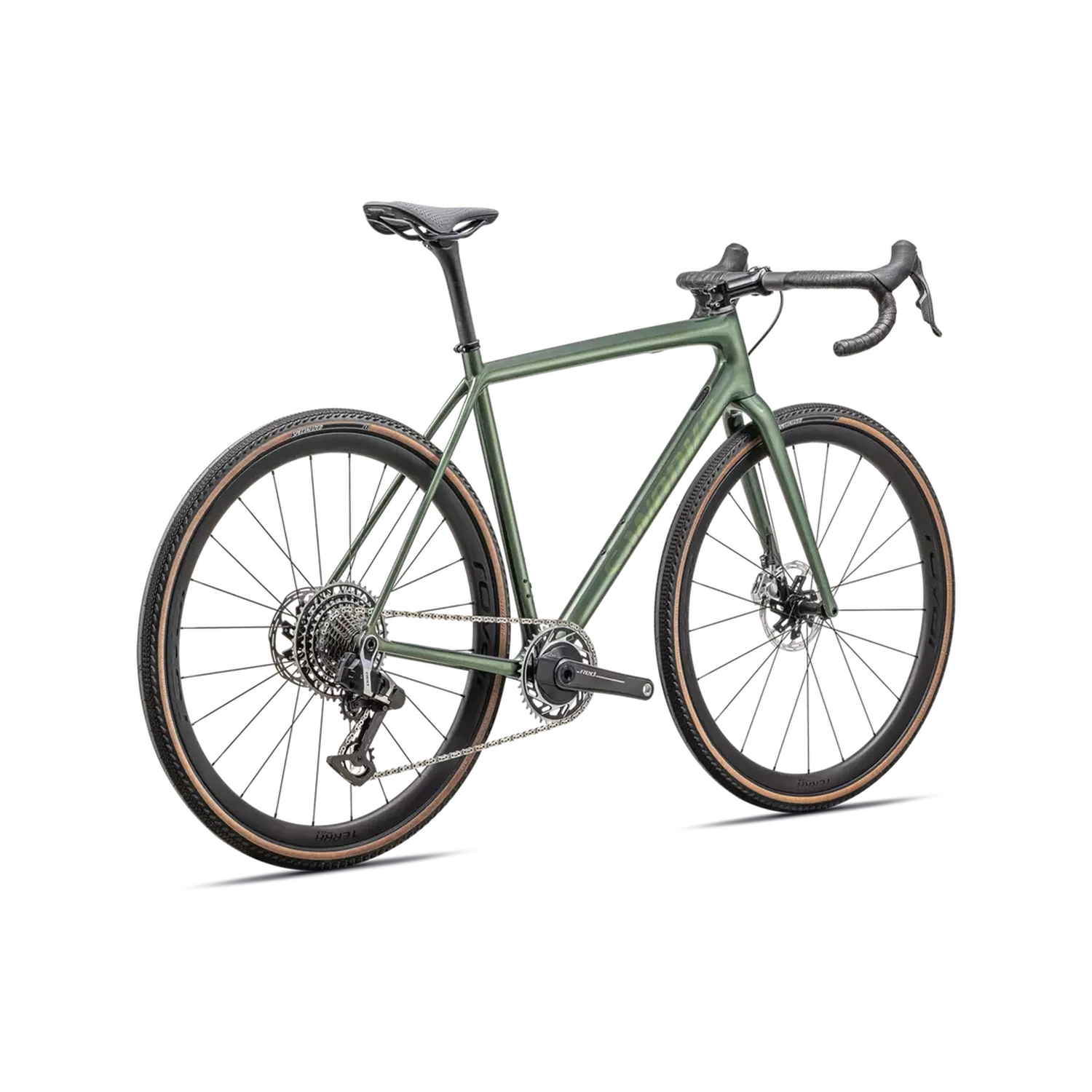 SPECIALIZED Sworks Crux Gravel Bike Sram Red AXS 2025 - Gloss Cypress Metallic / Viavi Gold To Silver Pearl