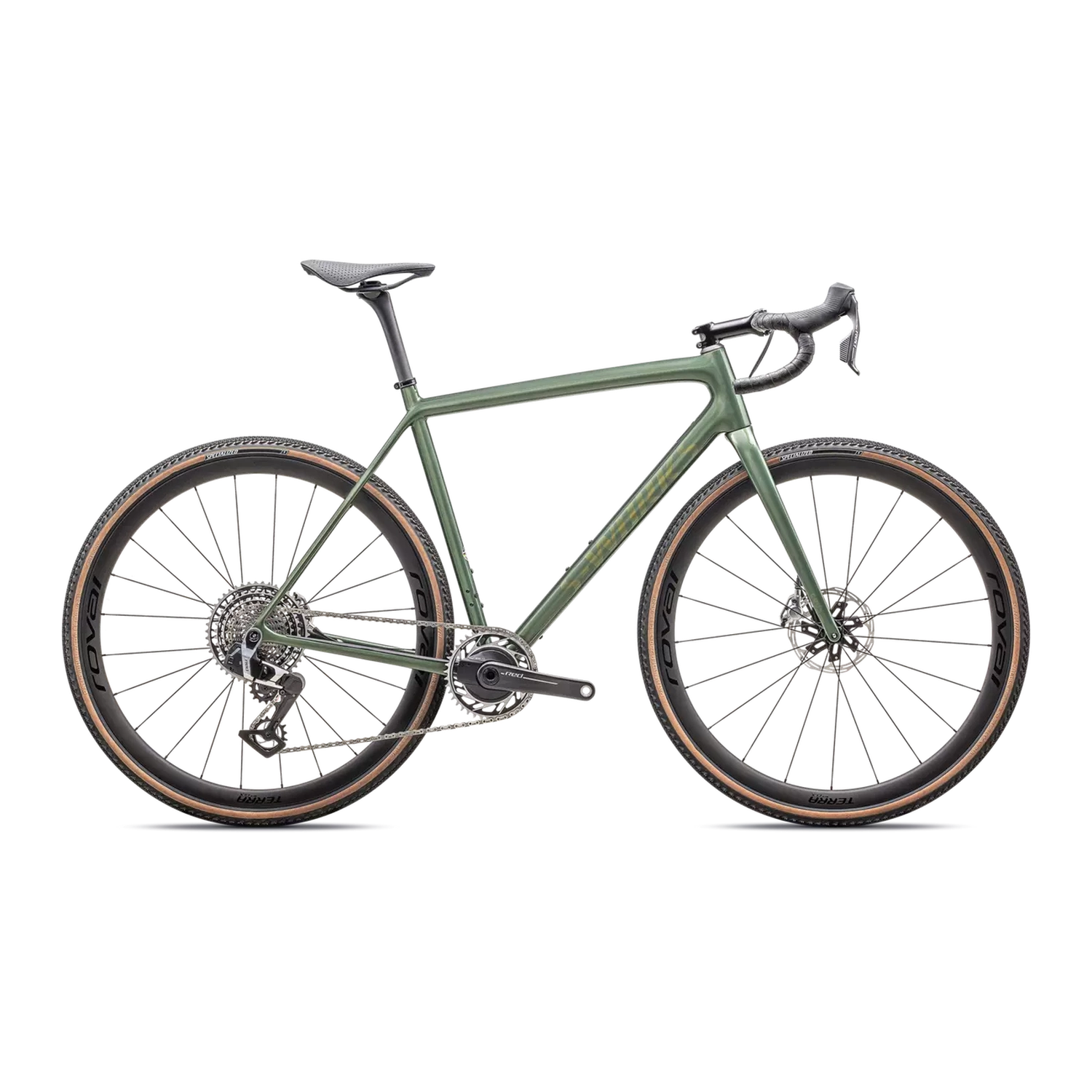 SPECIALIZED Sworks Crux Sram Red XPLR Gravel Bike - Gloss Cypress Metallic / Viavi Gold To Silver Pearl