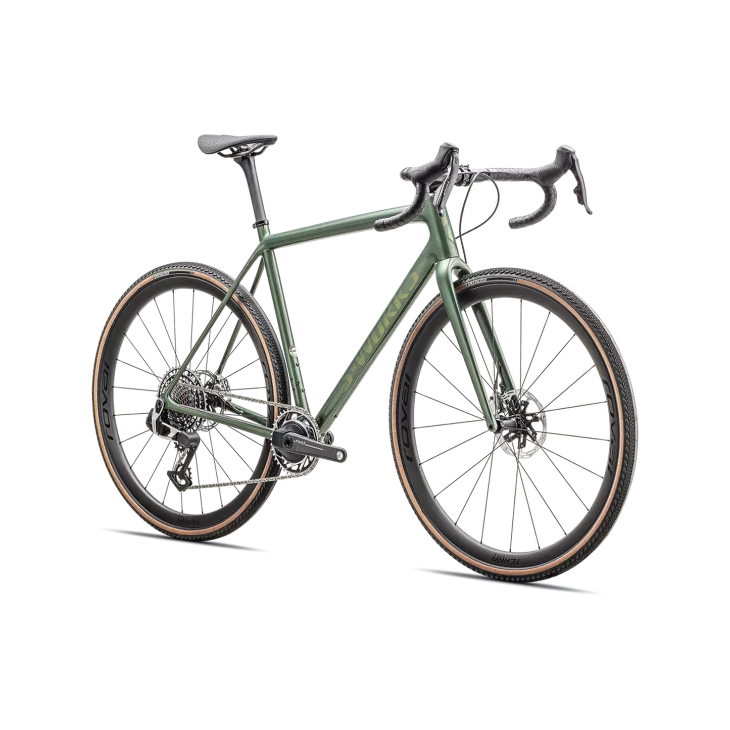 SPECIALIZED Sworks Crux Sram Red XPLR Gravel Bike - Gloss Cypress Metallic / Viavi Gold To Silver Pearl