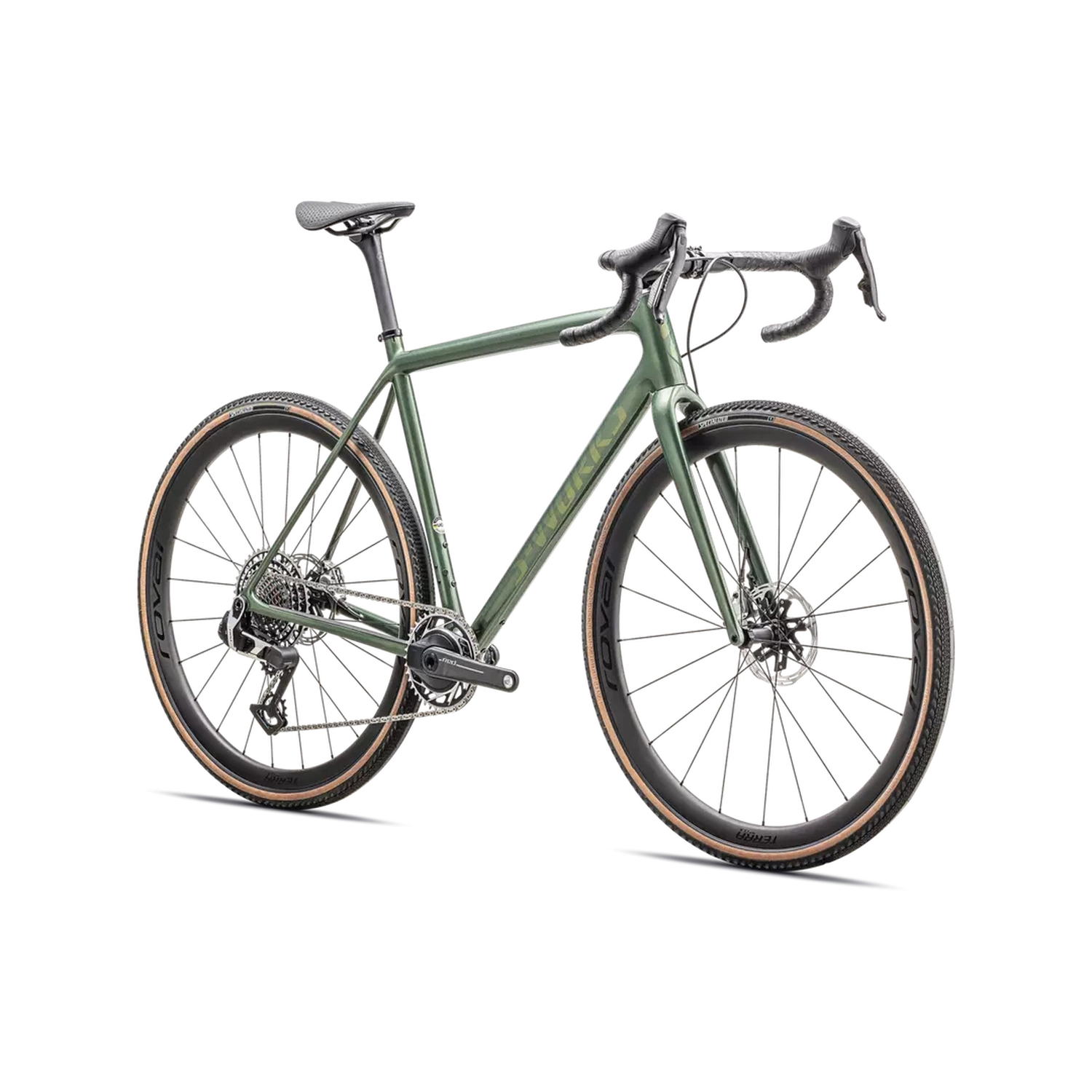 SPECIALIZED Sworks Crux Sram Red XPLR Gravel Bike - Gloss Cypress Metallic / Viavi Gold To Silver Pearl