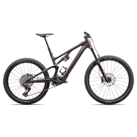 SPECIALIZED Turbo Levo SL Expert Carbon Complete MTB Ebike - Satin Red Tint Over Carbon / Maroon / Silver Dust-Complete E-MTB Bike-