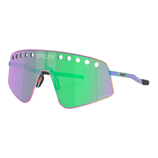 OAKLEY Sutro Ti Sweep Eyewear - Polished Oil Slick Prizm Road Jade