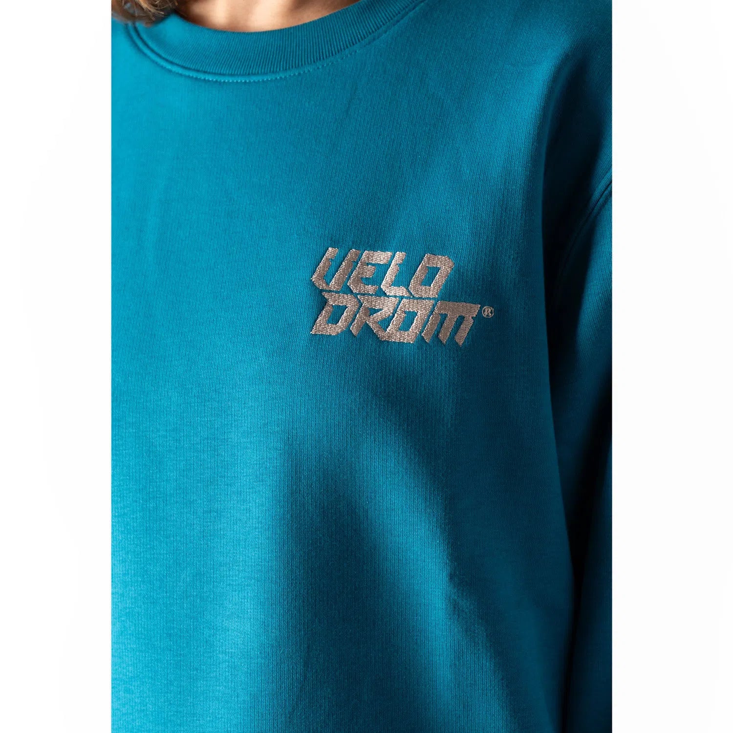 Velodrom Casual Embroided Logo Sweatshirt - Ocean Deep / Gold