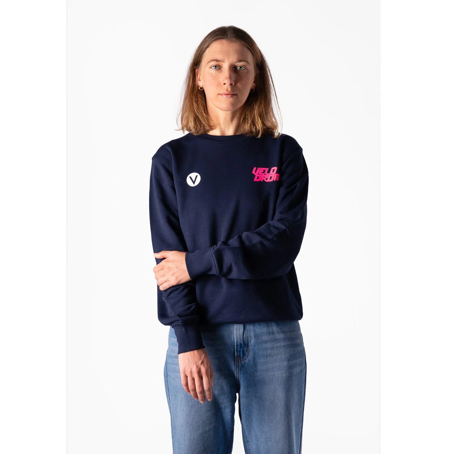 Velodrom Casual Sweatshirt - Navy/Pink