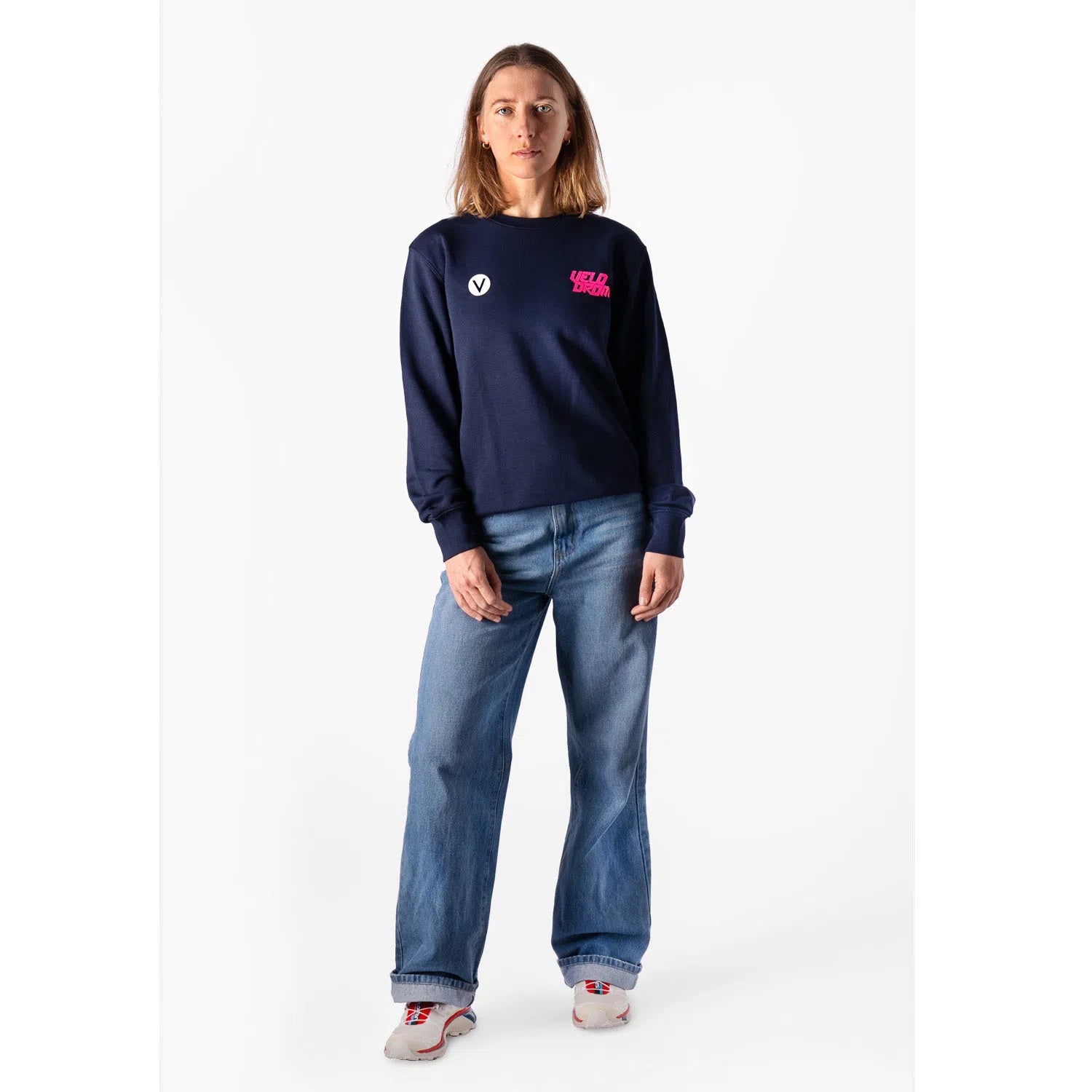 Velodrom Casual Sweatshirt - Navy/Pink