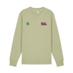 Velodrom Casual Sweatshirt - Pale Green/Burgundy