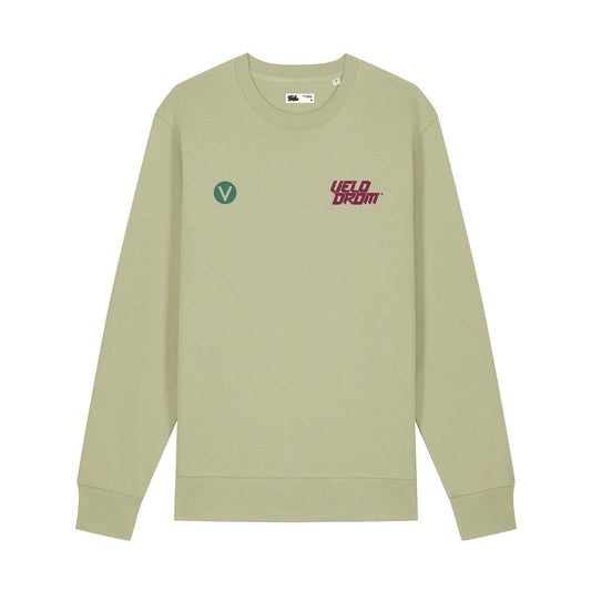 Velodrom Casual Sweatshirt - Pale Green/Burgundy