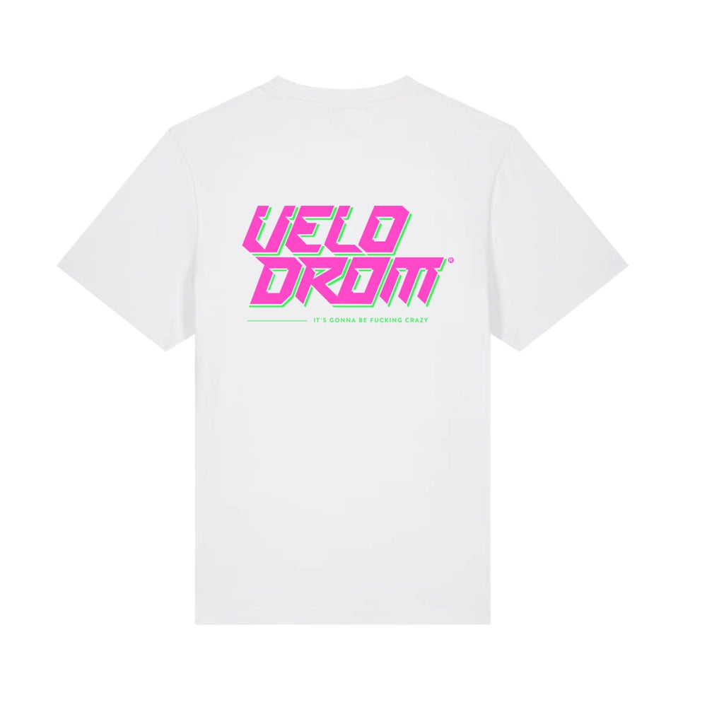 VELODROM RaceDay Tshirt SS24 - White/Fluor Pink Logo-T-Shirts-60812361