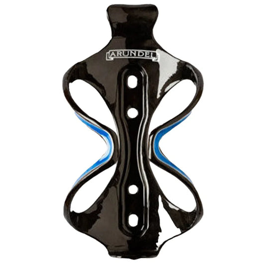 ARUNDEL BOTTLE CAGE MANDIBLE CARBONO UNIDIREC - GLOSSY BLACK/BLUE-Bottle Cages-24032646