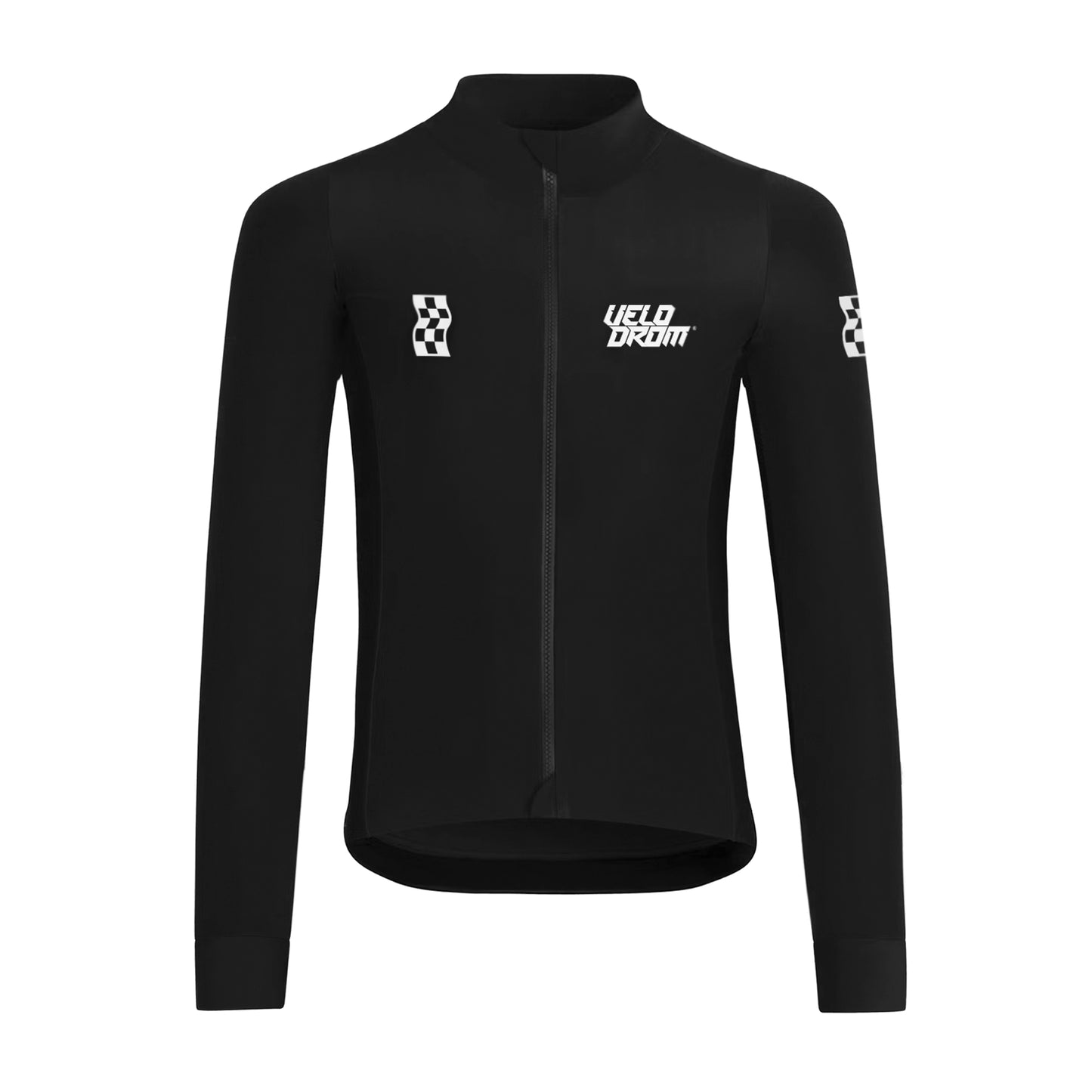 VELODROM RaceDay Thermal Long Sleeve Jersey 2.0 - Black/White