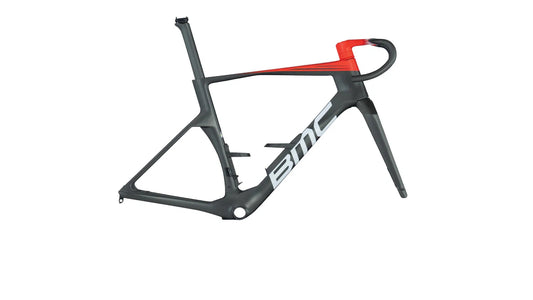 BMC Teammachine R01 MOD Road Frameset - Carbon Black / Neon Red