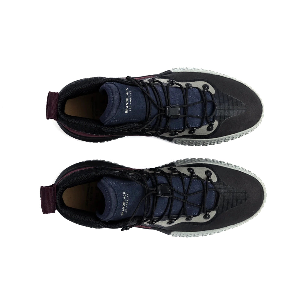 BRANDBLACK Sansin Evo Casual Shoes - BKON Black/Grey/Burgundy-Casual Shoes-