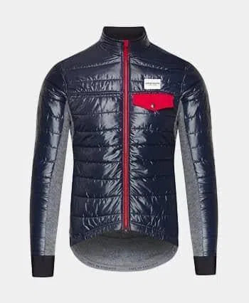 CAFE DU CYCLISTE Albertine Thermal Jacket - Navy-Jackets-