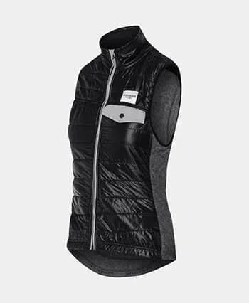 CAFE DU CYCLISTE Albertine Women Gilet - Black-Gilets-3700955356296