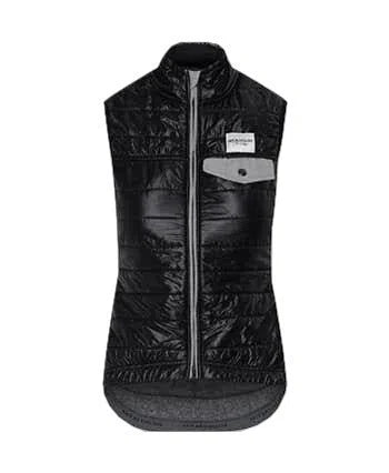 CAFE DU CYCLISTE Albertine Women Gilet - Black-Gilets-3700955356296