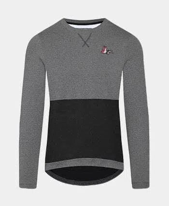 CAFE DU CYCLISTE Angele Long Sleeve Jersey - Grey Black-Long Sleeve Jerseys-